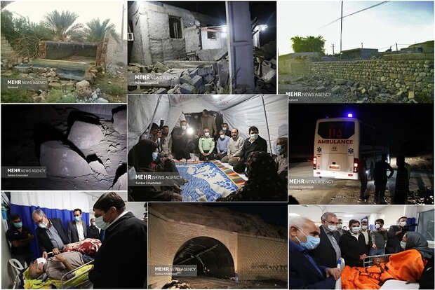 تخریب برخی منازل مسکونی «فین»/ ۹۹ مصدوم تاکنون/حضور مخبر در منطقه