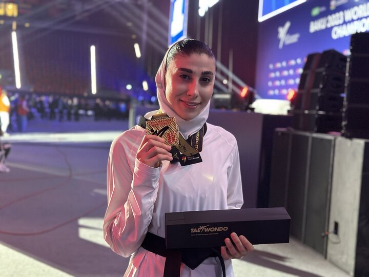 اولین مدال طلای زنان ایران در مسابقات تکواندو قهرمانی جهان