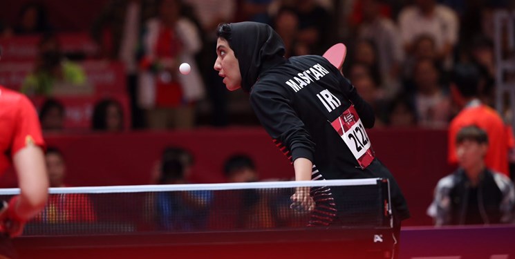 پیروزی ارزشمند دختر پینگ پنگ باز ایران در قهرمانی آسیا