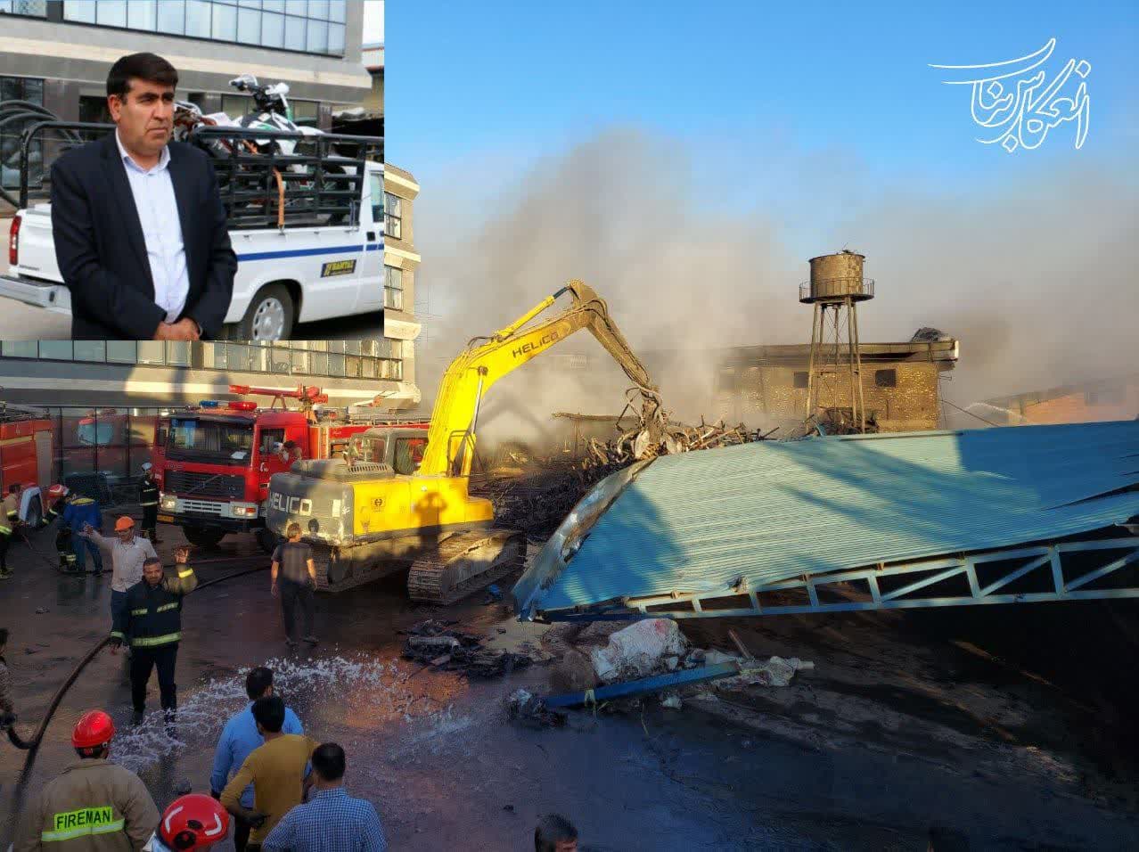 قدردانی مدیریت کارخانه موتورسازی جهان همتا سیکلت (خیالی) بابت مهار آتش سوزی