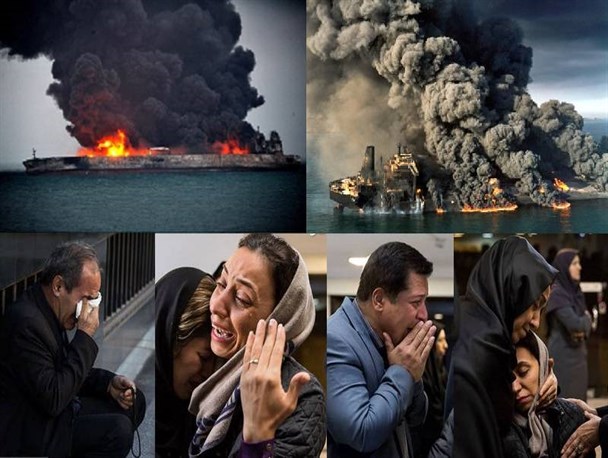 ۳۲ خدمه و نفتکش غرق شدند/ رئیس جمهور پیام تسلیت داد +عکس و اسامی جانباختگان