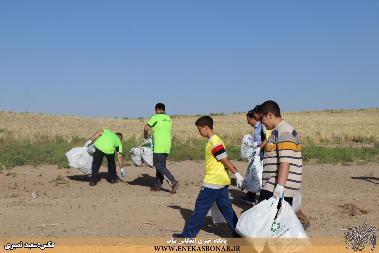 محیط سد توریستی روستای دوش بناب از زباله پاکسازی شد + تصاویر