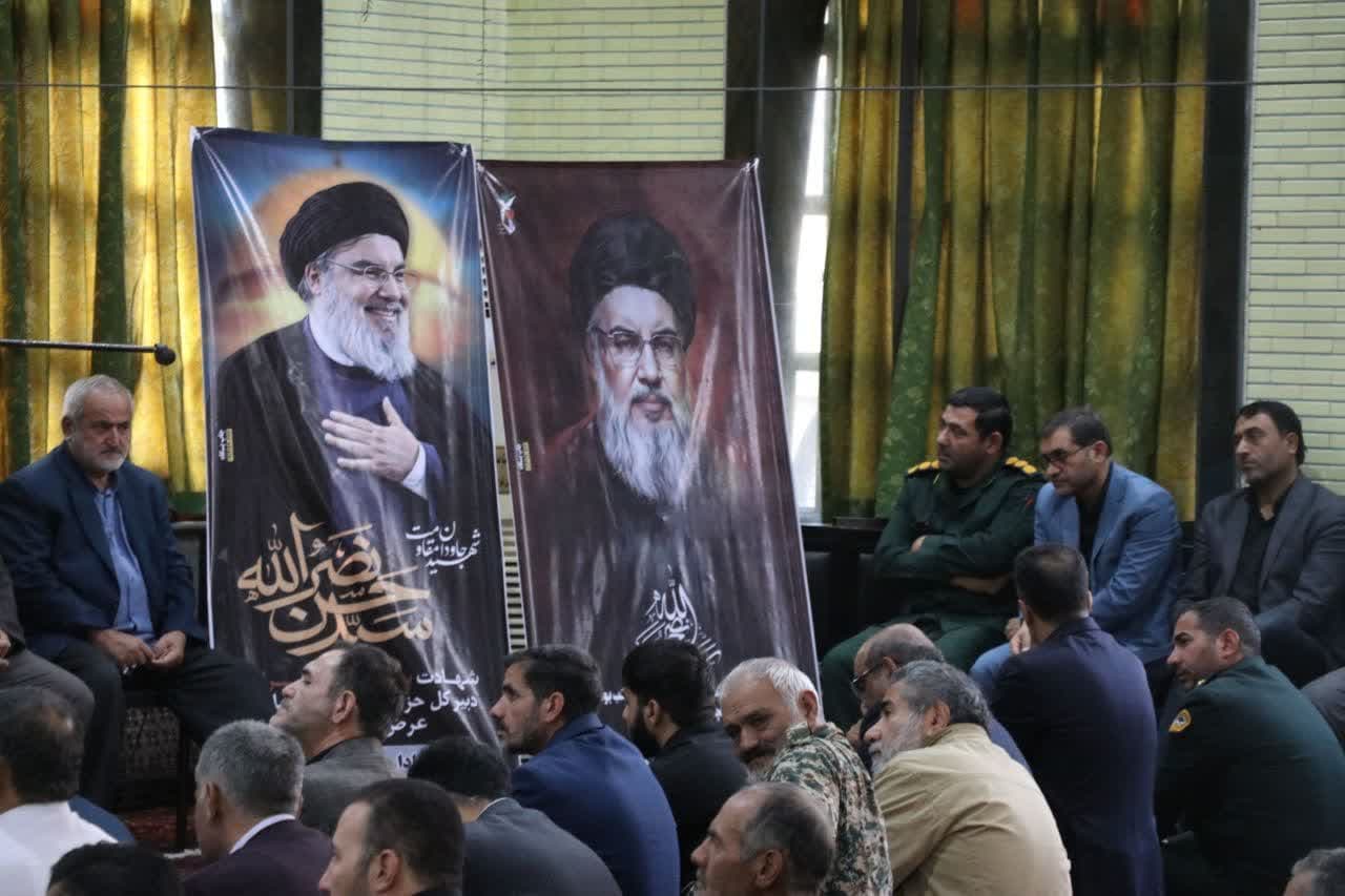 برگزاری مراسم گرامیداشت شهیدان «سید حسن نصرالله» و سردار «نیلفروشان» در بناب