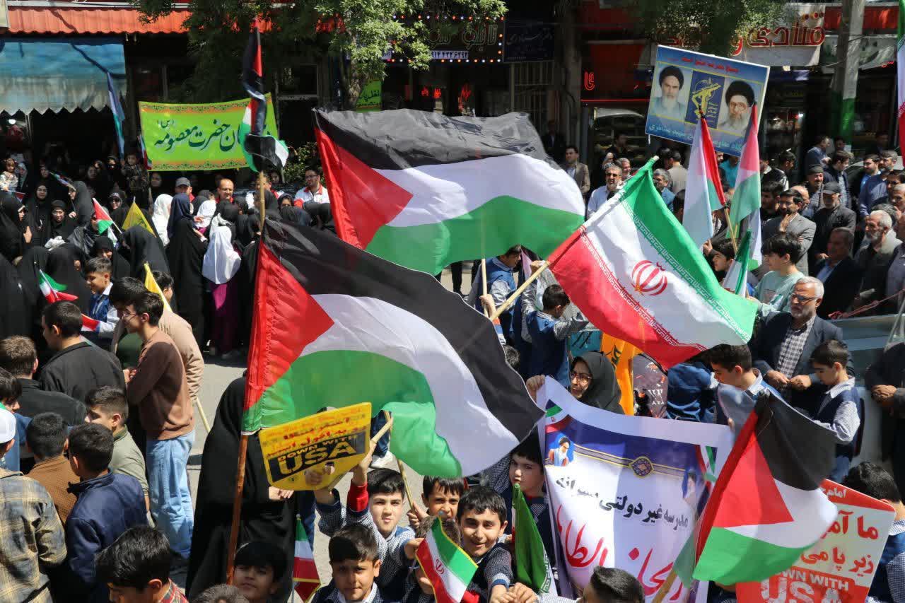 تجمع حماسی مردم بناب در حمایت از مردم مظلوم غزه