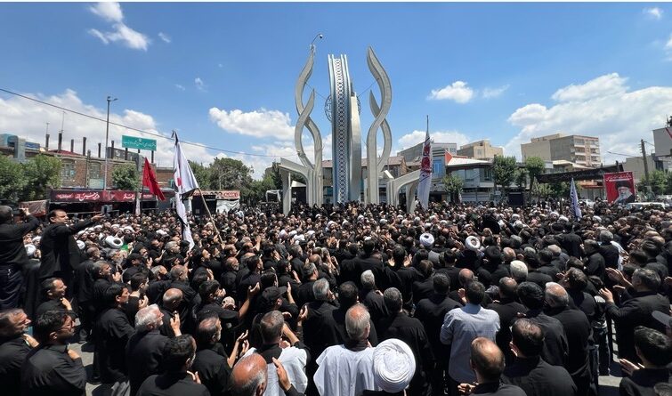 گزارش تصویری از عاشورای حسینی در مرکز شهر بناب